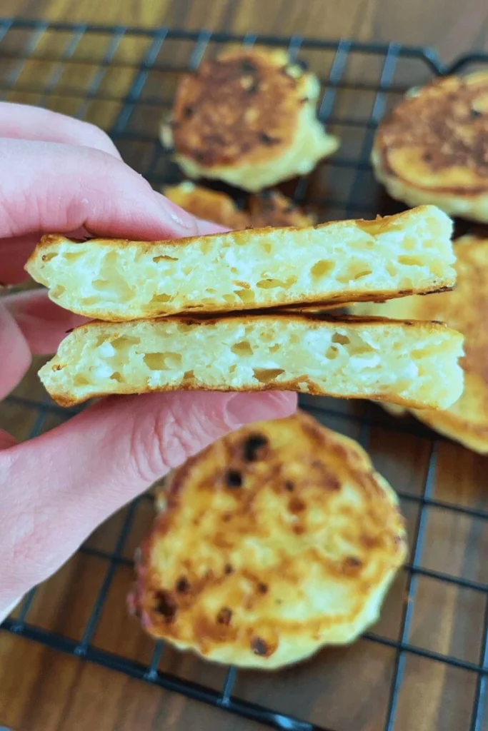 Sourdough Cottage cheese pancakes.