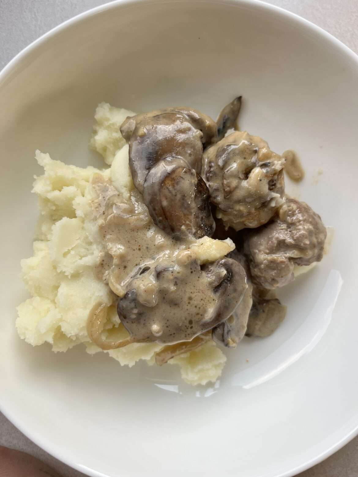 Meatballs with Creamy Mushroom Sauce Recipe Shakan Ranch