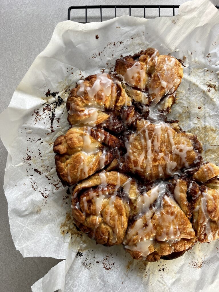 Sourdough Cinnamon Star baked.