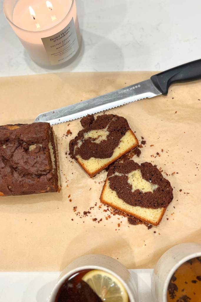 Sourdough Marble Loaf Cake.