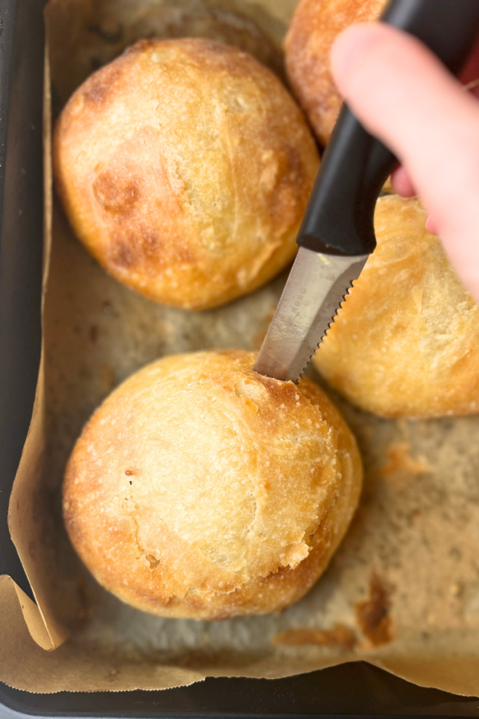 Sourdough bread bowls.