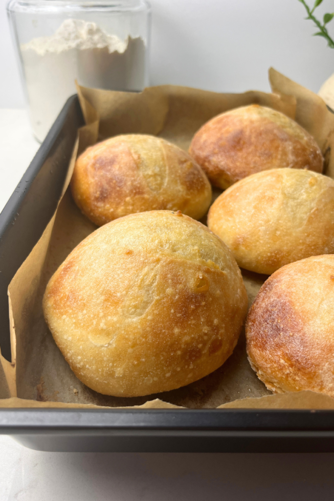 Sourdough bread bowls dough.