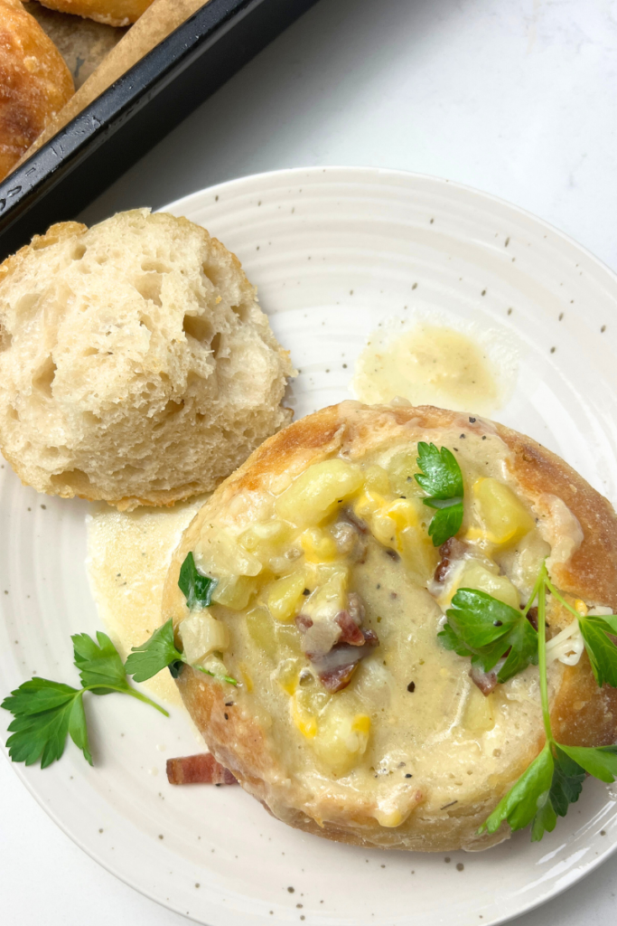 Sourdough bread bowls.