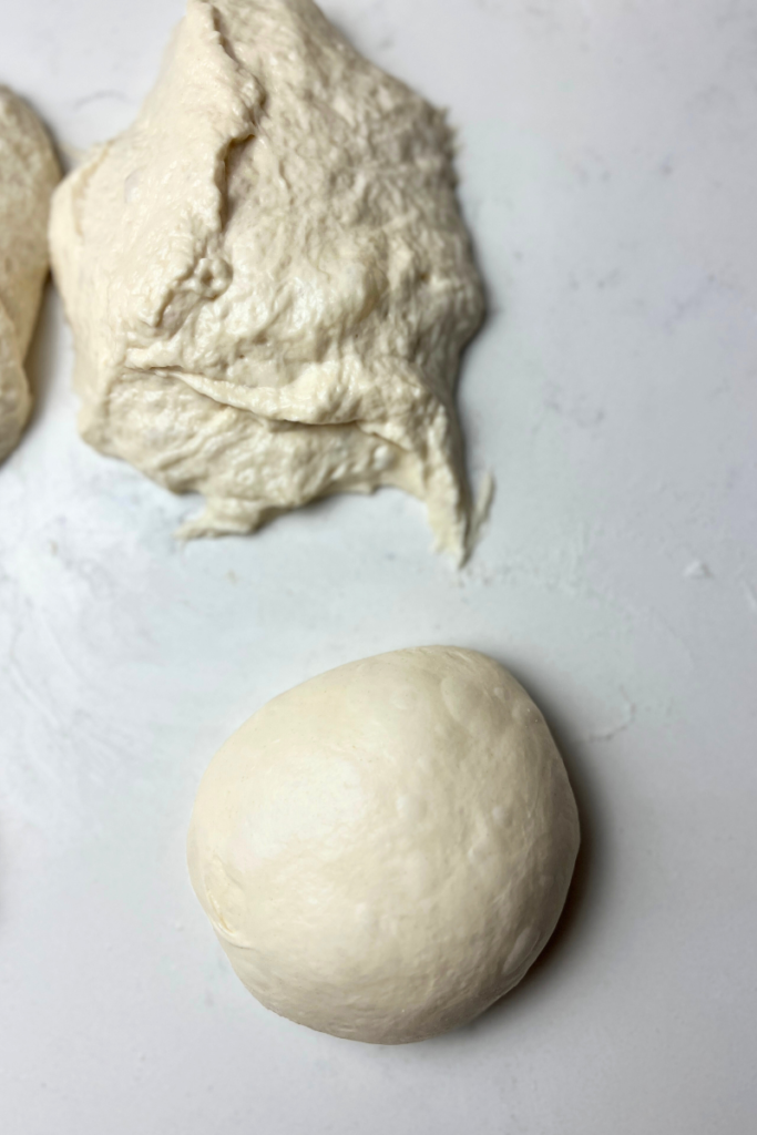 Sourdough bread bowls dough.