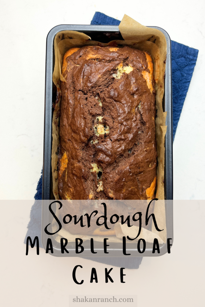Sourdough marble loaf cake. 