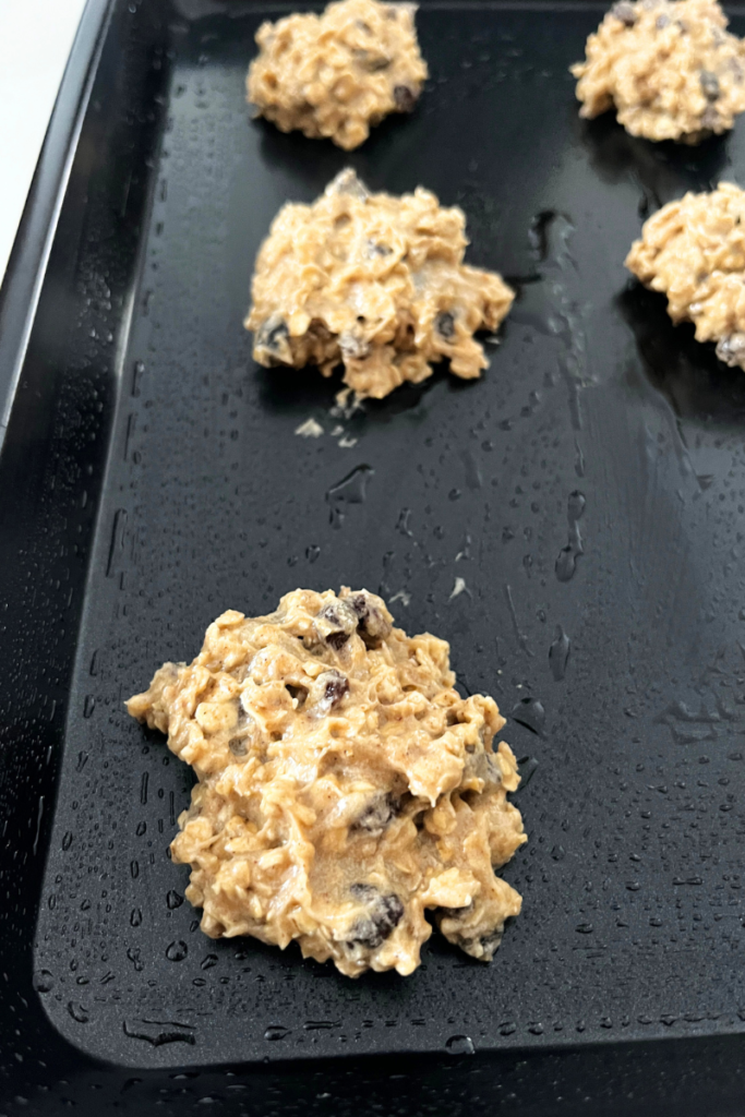 Sourdough raisin oatmeal cookies.