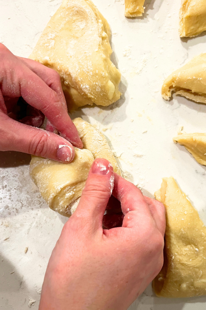 Sourdough cherry cheesecake buns dough.