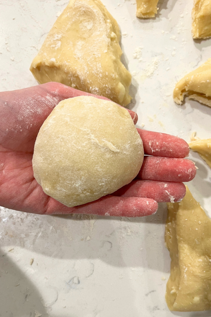 Sourdough cherry cheesecake buns dough.