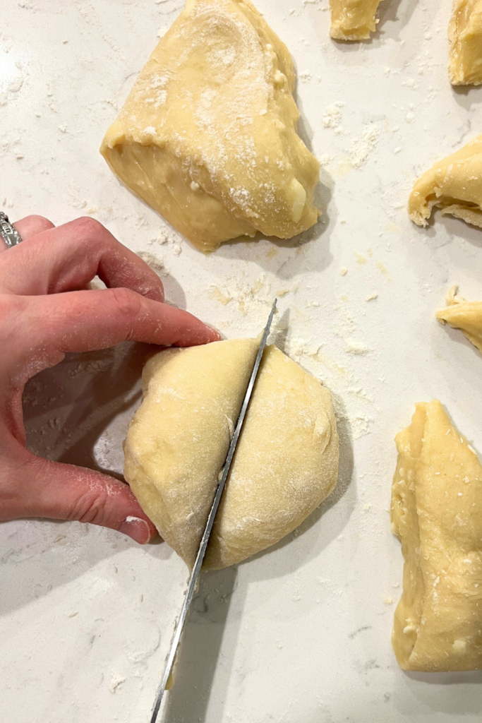 Sourdough cherry cheesecake buns dough.