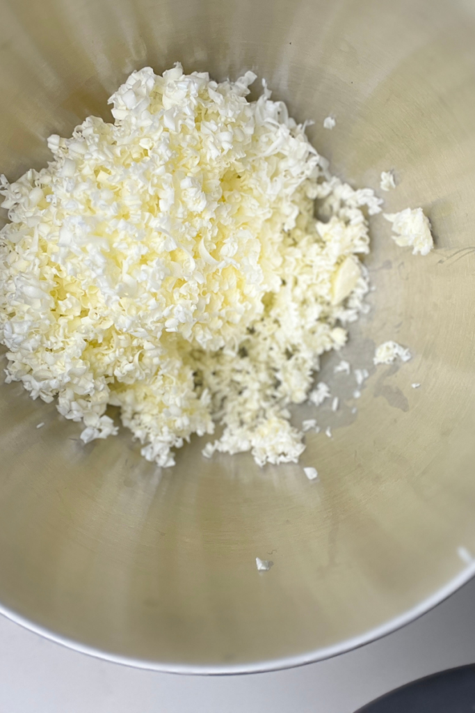 Grated butter.