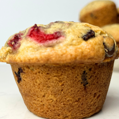 Sourdough Chocolate Chip Strawberry Muffins 