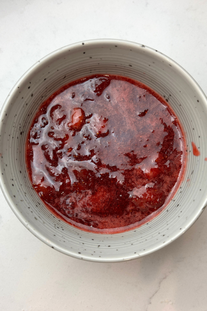 Homemade strawberry jam.