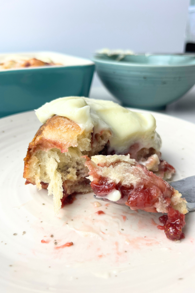 Sourdough strawberries and cream rolls