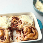 Sourdough strawberries and cream rolls.