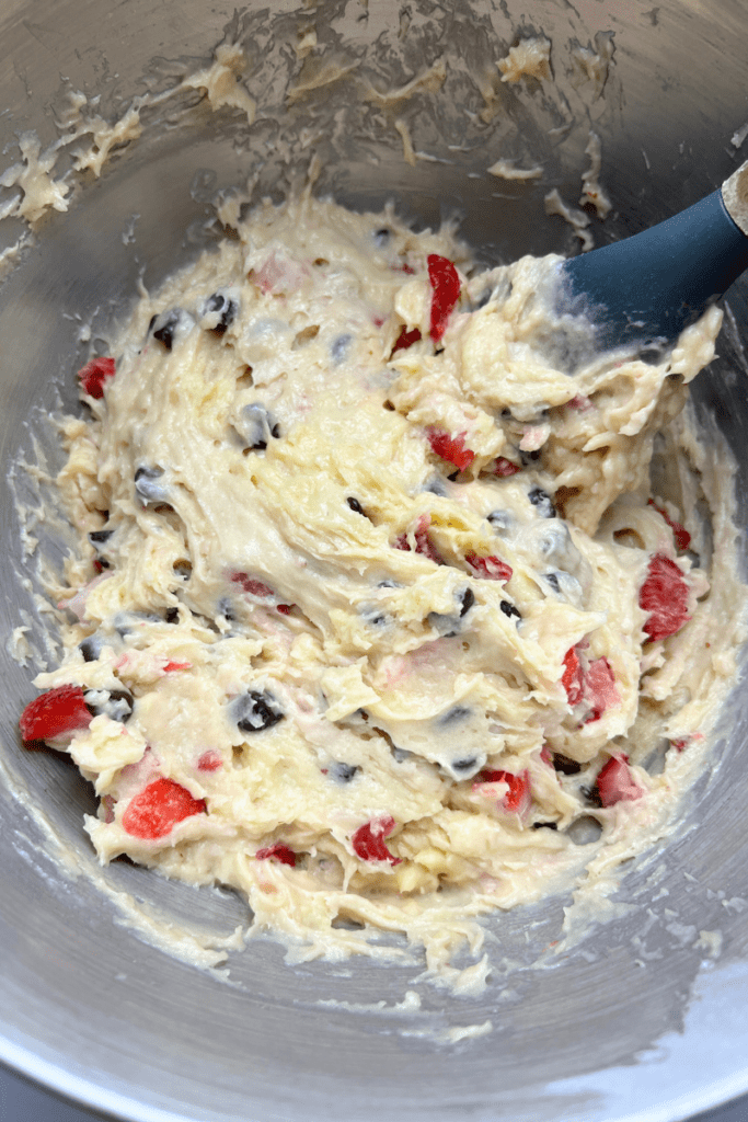 Sourdough Chocolate Chip Strawberry Muffins