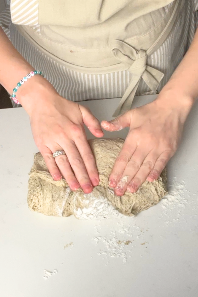 62% rye sourdough bread dough.