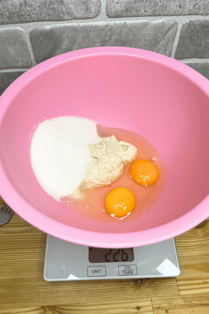 Sourdough Lemon Loaf ingredients.