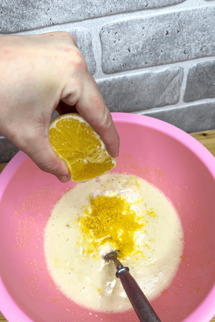 Sourdough Lemon Loaf ingredients.