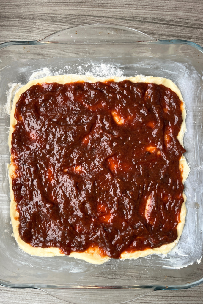 Sourdough jam sheet cake. 