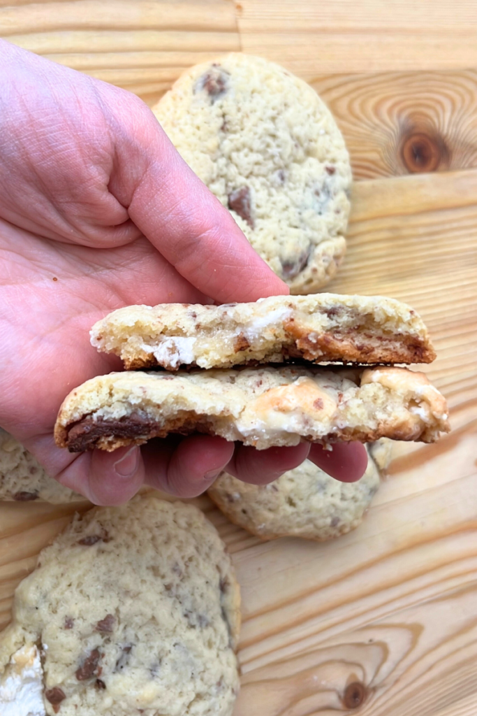 Sourdough Chocolate Chip Marshmallow Cookies