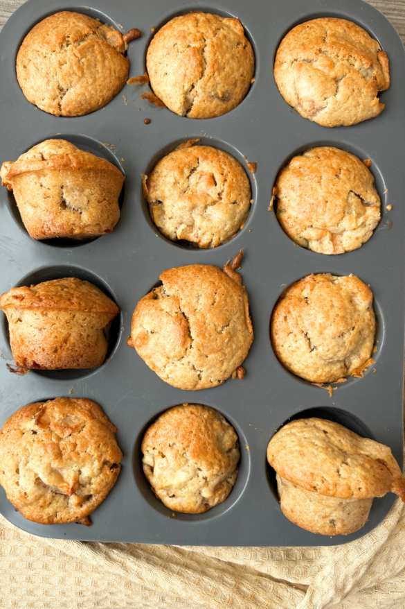 Sourdough Apple Cinnamon Muffins.