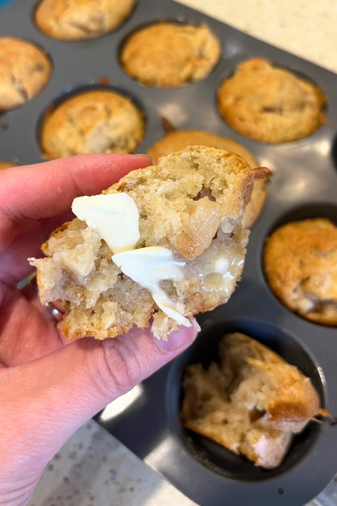 Sourdough Apple Cinnamon Muffins.