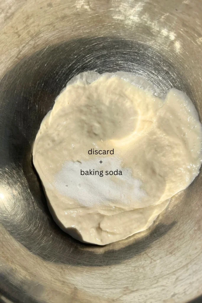 Sourdough starter with baking soda.