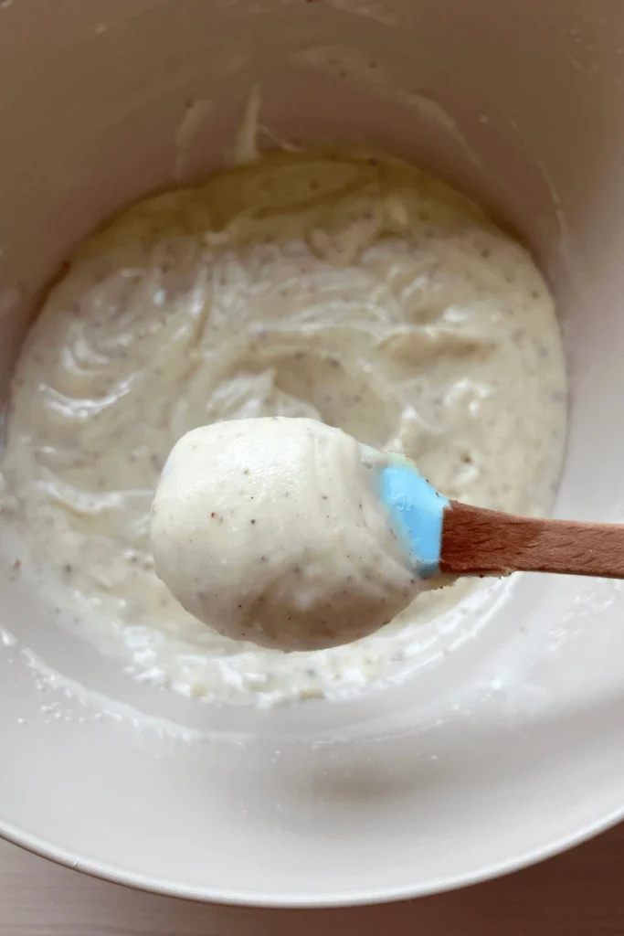Brown butte cream cheese frosting in a bowl.
