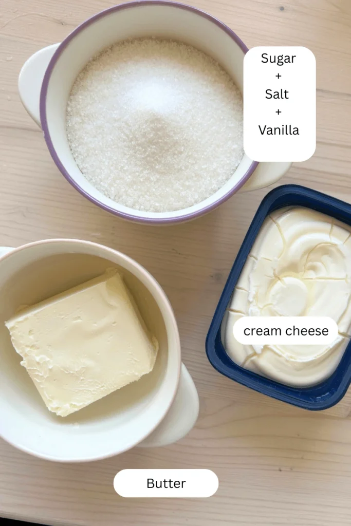 Snickerdoodle sourdough cake brown butter cream cheese frosting ingredients. 