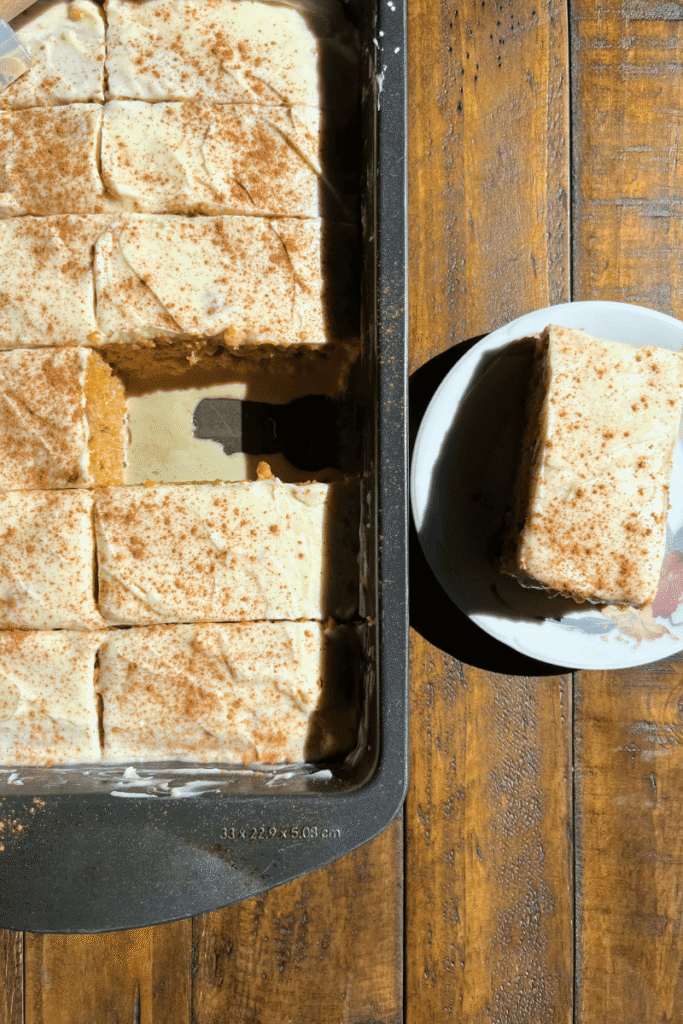 Pumpkin Sourdough Tres Leches Cake.