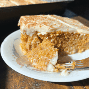 Pumpkin Sourdough Tres Leches Cake.