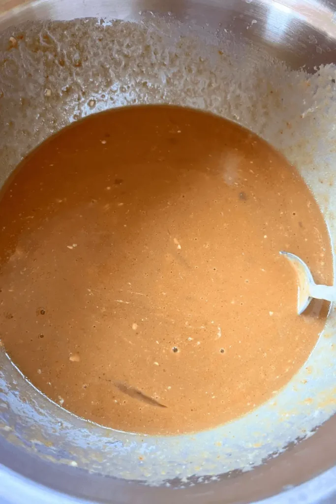 Batter for Pumpkin Sourdough Tres Leches Cake. 