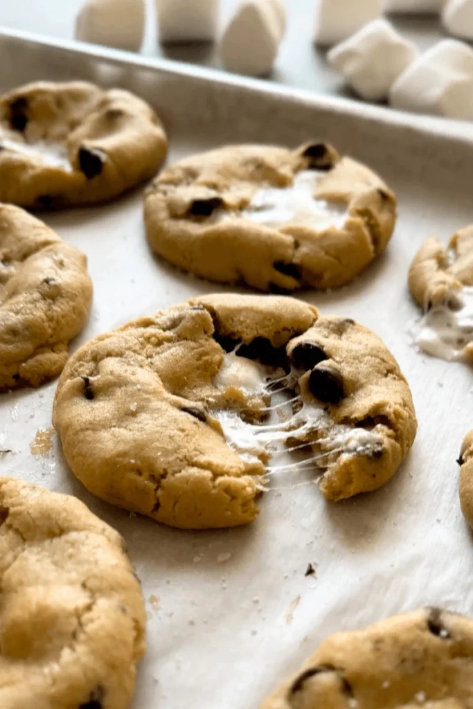 Chocolate Chip Marshmallow Cookies.