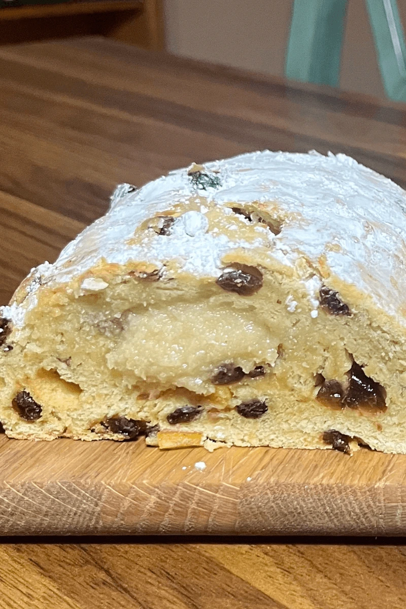 Sourdough Stollen with Homemade Marzipan (German Christmas Bread)